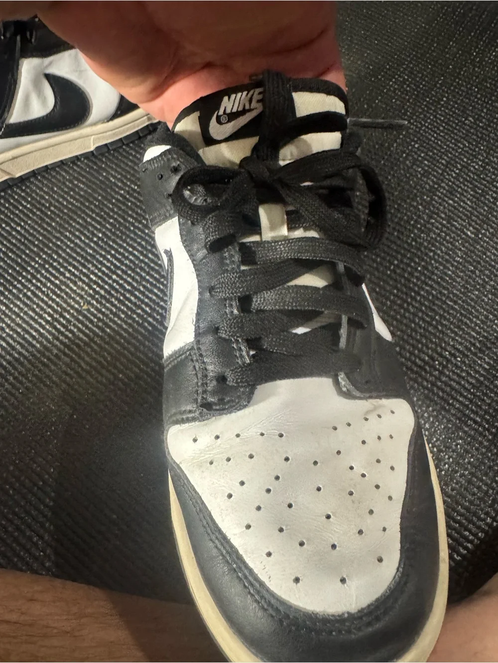 Nike Gray and White Sneaker Interior Label